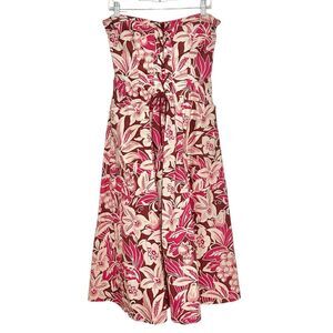 Cara Cara Nicola Cotton Dress in Tropical Harvest Pink Size 10 NEW